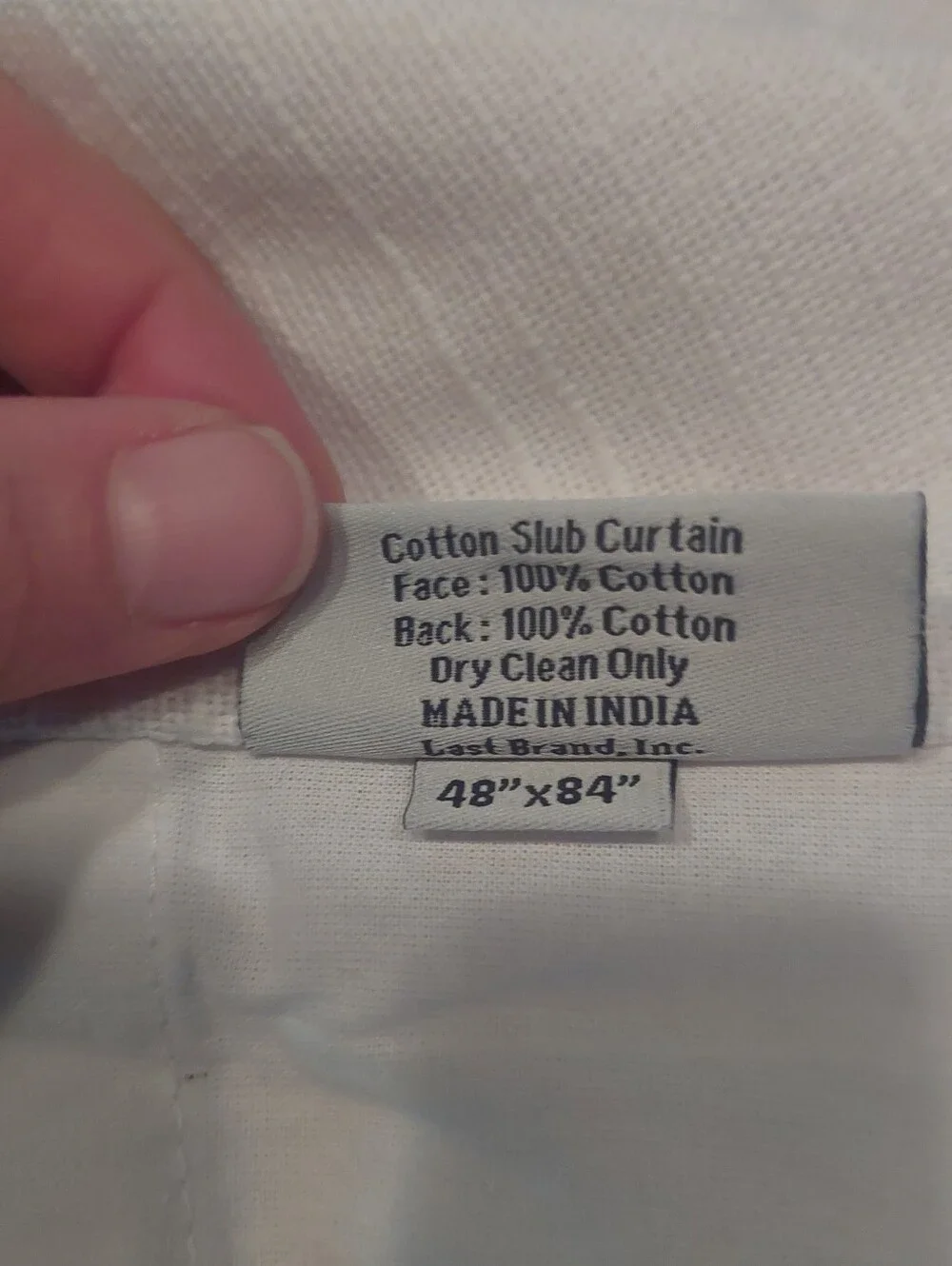 NWT! Quince 100% Cotton White Slub Curtains, 48